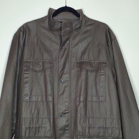 Banana Republic Men's Utility Jacket XL Wind Resistant Zip and Button-up Coat - Picture 2 of 16